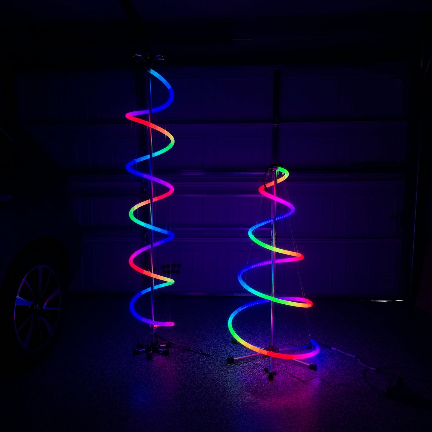 Printed Parts Only - LED Neon Tube Spiral Pole | 6ft Tall