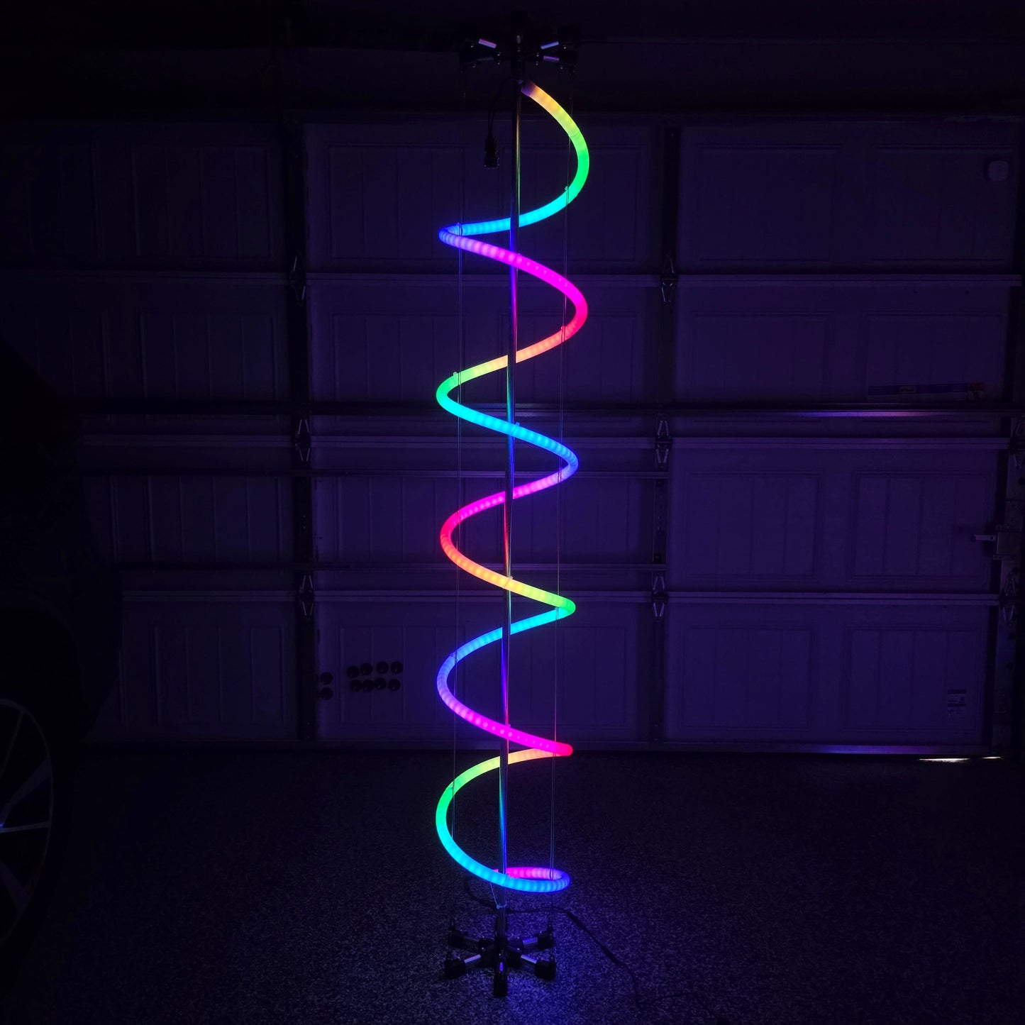 Printed Parts Only - LED Neon Tube Spiral Pole | 6ft Tall