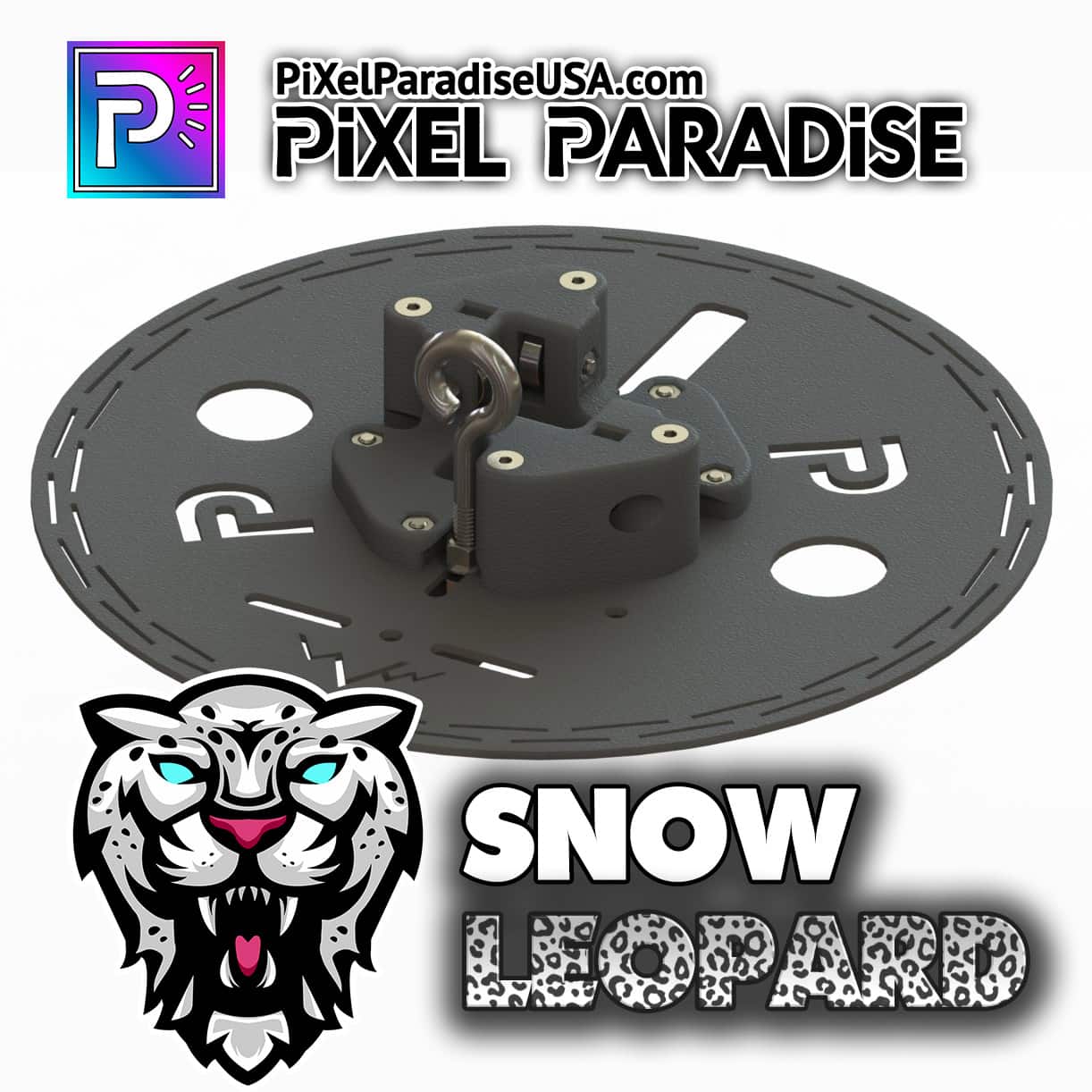 Snow Leopard™ Steel Mega Tree Topper