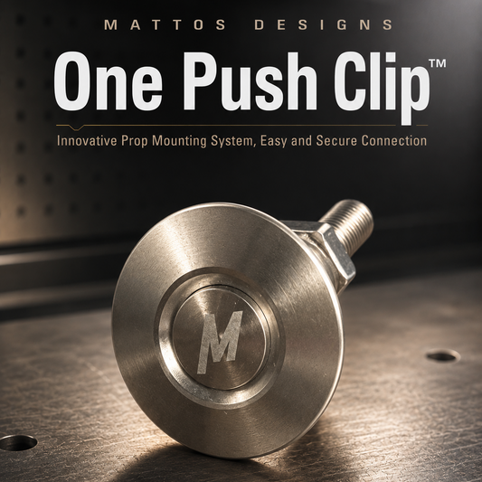 Mattos Designs One Push Clip – Innovative Prop Mounting System, Easy and Secure Connection