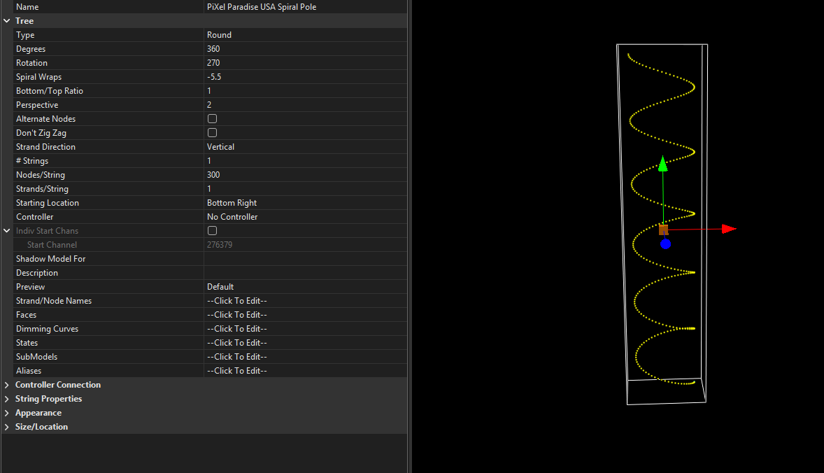 Printed Parts Only - LED Neon Tube Spiral Pole | 6ft Tall